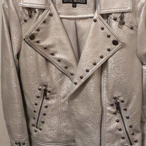 Silver Biker Jacket - Size S/P